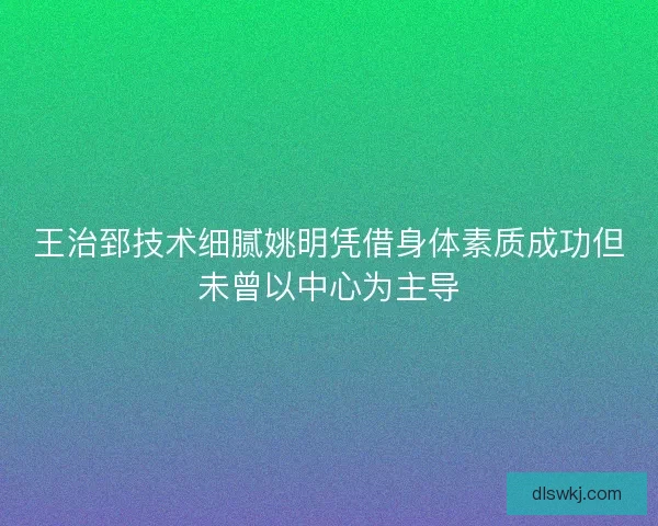 王治郅技术细腻姚明凭借身体素质成功但未曾以中心为主导